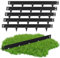 Jopassy Rasenkante Metall,beeteinfassung Metall,Mit Dornen für einfache Bodeninstallation 100x15cm Beeteinfassung Mähkante Palisade Gartenbeet, Schwarz (Länge 20m - Höhe 15cm)