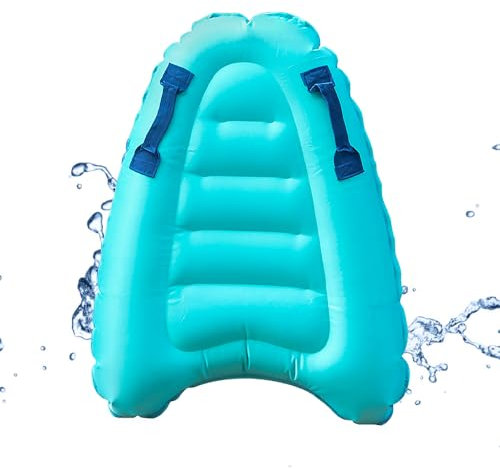 mizikuu Aufblasbares Bodyboard, Bodyboard Aufblasbar Schwimmbrett mit Griffen Aufblasbares Pool Float Surfbrett Surfboard Children for Beach Surfing Pool Swimming Summer Water Sports, Blau