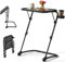 HOMYLIN Adjustable TV Tray Table with 4 Height & 3 Tilt Angle, Dinner Trays Snack Table with Cup Holder for Bed & Sofa, No Assembly Required, Black