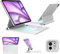 FOGARI Magic Keyboard for iPad Air 11 (M3/M2), Magic Case for Air 5/4, iPad Pro 11 4th/3th/2nd/1st, Ultra-Light Magnetic Folio Cover, Multi-Touch Trackpad Backlit UK English Layout Keyboard, White