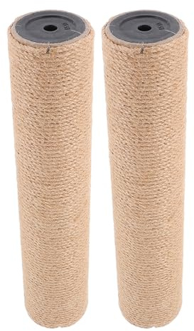 VERDANVERSE Griffoir pour Chat Haut de Remplacement 2 Pièces en Sisal Abs | Cat Scratching Post, Café, Usage Intérieur, Pièces de Rechange pour Arbre à Chat, Lot de 2