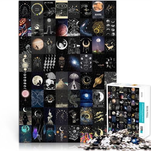 Puzzle für Erwachsene 1000 Teile Astronomie-Mosaik Aus Karton，für Kinder ab 14 Jahren Spielzeug-Intellektuelles Spiel Wunschliste mit dem Weihnachtsmann。Größe：26x38cm/10.2x14.9Zoll
