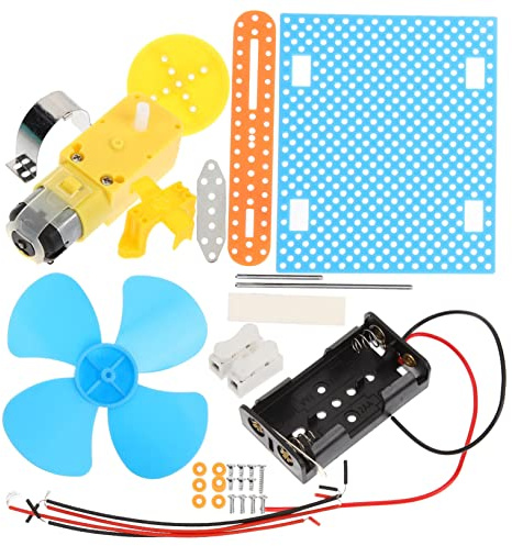 HANABASS 1 Set Electric Fan DIY Assembly Kit Educational Science Model for Develop Learning Skills Creativity Hands Stem Project for Boys for School Science Courses