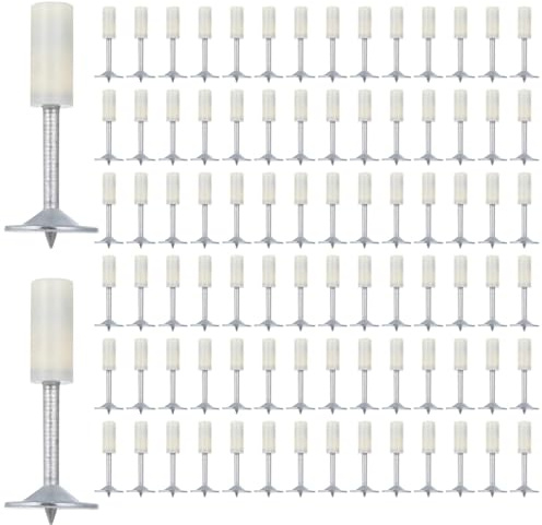 YOFAPA Lot de 200 clous à béton en acier, clous manuels pour pistolet à ongles, clous de fixation murale ronds de 7,3 mm, accessoires de pistolet à ongles pour béton, plafond, conduits de câbles fixes