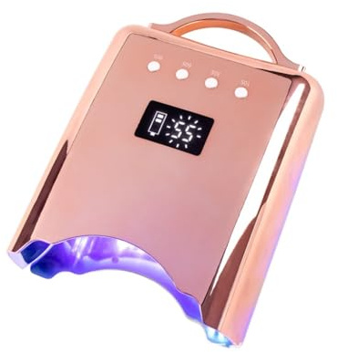 UV Nail Lamp, 76W UV LED Nail Lamp for Fast Drying Gel Nail Machine 39 LEDs Manicure Salon Tool Equipment(Rose Gold)