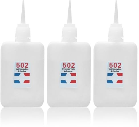 Super Colle 502, 3 pièces 50 ml de colle forte à séchage rapide, outil de mastic adhésif universel pour le travail du bois, le plastique, le bois, le métal, la céramique, le cuir et l'artisanat