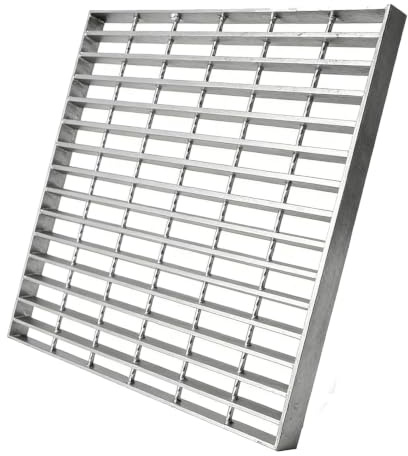 FWTRMRC Rejilla de drenaje de acero galvanizado de 600 x 600 x 30 mm, rejilla cuadrada de rejilla de gaviota clase B125, rejillas de drenaje para exteriores, canal, garaje, cubierta de alcantarillado