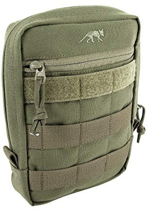 Tasmanian Tiger TT Tac Pouch 5 Rucksack Zusatz-Tasche für Zubehör EDC, Molle-kompatibel, incl. Regenhülle, 20 x 15 x 5 cm (Oliv)