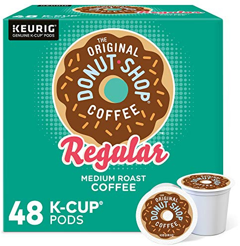 The Original Donut Shop Regular, Single-Serve Keurig K-Cup Pods, Medium Roast Coffee Pods, 48 Count