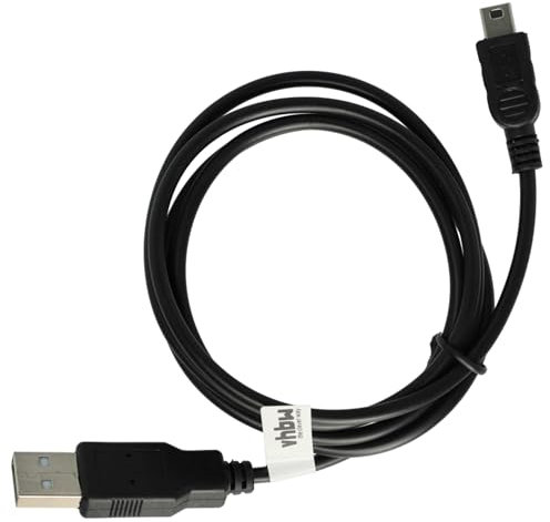 vhbw Mini USB Daten Kabel Ladekabel 1.0m kompatibel mit Panasonic DMC-FZ1, F1S, F7, DMC-LC5, LC20, LC33, LC40, PV-DV 73, 92, 102, 202, 203