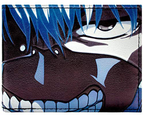 Tokyo Ghoul Ken Kaneki Mask Manga Geldbörse/Geldbeutel Zweifach Faltbarer Ausweis- & Kartenhalter, Schwarz
