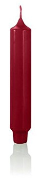 Punchkerzen Altrot 164 x 28 mm, 8 Stück, Kerzen mit gefrästen Kerzenfuß, Zapfenfuß - Punchkerzen - Rot - Pinie - Wohnraumgestaltung