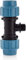 BFG MDPE PE PP Wasserrohr T-Stück 25mm x 25mm x 1/2 Zoll männlich | Klemmverschraubung Kunststoff | Klemmverbinder für PE/MDPE Rohre, blau / schwarz, VZ-6IND-Y57V