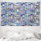 ABAKUHAUS marokkanisch Wandteppich und Tagesdecke, Mittelmeer-Weinlese aus Weiches Mikrofaser Stoff Waschbar ohne Verblassen Digitaldruck, 230 x 140 cm, Blau Weiß