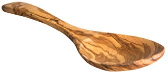 Servierlöffel aus Olivenholz, handgefertigt, großer Holzlöffel zum Servieren von Speisen, Antipasti und mehr