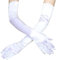 KUOU Elbow Gloves, Evening Opera Gloves Long Gloves Fancy Dress Gloves 1920s Style Prom Gloves Satin gloves for Christmas Party Wedding Prom Opera Graduation Paty (55 cm/20.5inch)