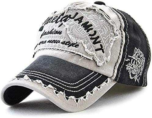 AVASAGS Baseball Kappe für Männer und Frauen, Vintage Baseballmütze Basecap Baseballcap, Outdoor Freizeit Einstellbare Retro Mützen Caps Kappe (B-Schwarz)