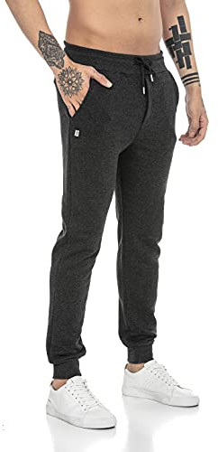 Redbridge Jogging-Hose für Herren Jogger Sweat-Pants Freizeithose Basic Dunkelgrau S