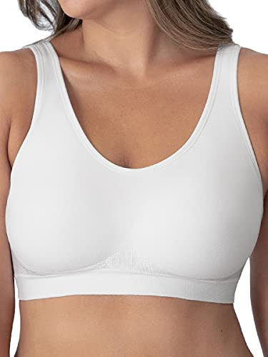 SHAPERMINT Compression Wirefree High Support Bra for Women Small to Plus Size Everyday Wear, Exercise and Offers Back Support White