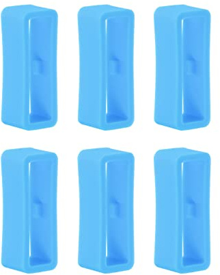 sourcing map Uhrenarmband-Schlaufenverschluss Ringe Gummi Uhrenhalter Keeper Tool, hellblau, Hellblau