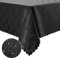 Homaxy PU Tischdecke Abwaschbar Lotuseffekt Hochwertig (350g/m²) Eckig 100 x 140 cm Tischtuch Ornamente Tafeldecke Wasserabweisend Tischwäsche Fleckschutz pflegeleicht, Schwarz