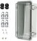 LeMotech Elektrische Box, IP67 wasserdicht, aufklappbar, transparente Abdeckung, Edelstahl-Verriegelungsdose, ABS-Kunststoff, elektrisches Gehäuse mit Montageplatte, 20.8x10.7x7.4 cm, Grau