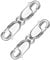ALEXCRAFT Solid Sterling Silver 925 Double Clasps, 2PCS Large Lobster Clasp 10mm, Claw Clasps Bracelet Necklace Extension Connector Jewelry Making