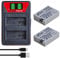 Pickle Power 2Pcs LP-E8 Battery and Rapid Dual Charger for Canon Rebel T2i /T3i /T4i /T5i, EOS 700D /550D /600D /650D, Kiss X5/ X4/X6i/X7i Cameras