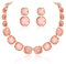 EVER FAITH Rosa Set di Orecchini con Collana e Girocollo con Strass, di bigiotteria Art Deco Bohémien di Rotondo Cristallo per Donne Ragazze