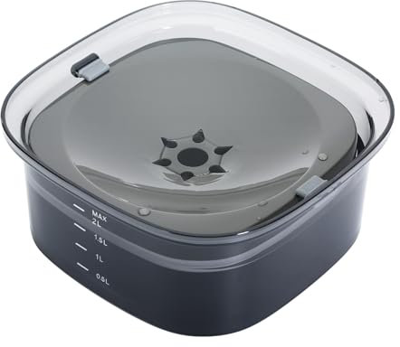 Dog Water Bowl No Spill Splash Free Pet Water Bowl,2L Capacity Pet Floating Bowl No Mess Large Dog Water Bowls,Non Slip Slow Dog Water Bowl for Dogs Cats