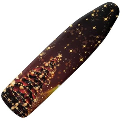 Suhoaziia Bügelbrettbezug mit Stern-Weihnachtsbäumen, dehnbar, 137,2 x 38,1 cm, Bügelbrettbezug, Zubehör, Bügelbrettunterlage mit elastischem Rand, Herbst-Weihnachtsdekoration