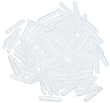 QUARKZMAN 100Stk Gummi-Endkappen 2mm ID Vinyl PVC Rundrohr Bolzenkappe Abdeckung Schutzvorrichtungen für Schraubengewinde Klar