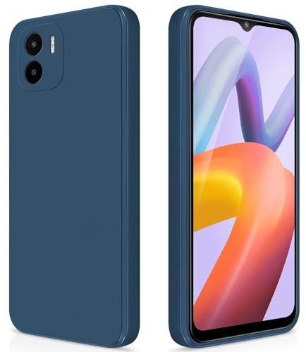 GiiYoon Hülle Kompatibel mit Xiaomi Redmi A2 /Redmi A1, Hochwertiges Liquid Silicone Case, Rundumschutz Handyhülle, Kratzfestes Weiches Mikrofaserfutter- Blau