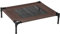 PawHut Lit surélevé pour Chiens Chats Animaux de Compagnie Tissu Oxford textilène Micro-perforé 76 x 61 x 18 cm Marron Noir
