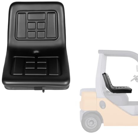 Biggittig Siège de tracteur universel rembourré à ressort pour tracteur, tracteur, tondeuse autoportée, noir, siège de tracteur universel, siège de tracteur en cuir imperméable avec rails coulissants