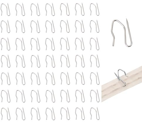 50 Pezzi Perni per Ganci per Tende in Metallo, Ganci Tende in Metallo, Ganci in Metallo Plissettati per Tende da Finestra, per Finestra Cucina Camera da Letto Bagno Porta Dell'ufficio