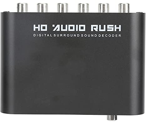Dts AC-3 Audio Decoder für Heimkino,ABS,5.1ch | Wandelt Optische Und Koaxiale Signale in Analoges 5.1ch Audio Um,Signal Verhältnis 120db,Frequenzgang 20hz to 20khz