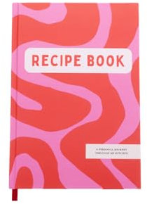 Planbooks Recipe Journal - Hardcover - 21x14,8 cm - Recipe Journal - Rezepte Sammelbuch - Rezeptbuch Ausfüllbuch - Rezepte Notieren - Notizblock - Logbuch - 190 Seiten - Rosa Pastell