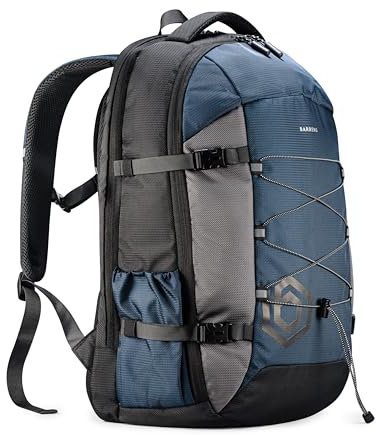 BARRENS Handgepäck Rucksack 55x40x20 cm 38L Groß Reiserucksack Herren Damen Kofferrucksack Flugzeug Tasche Travel Backpack mit 17 Zoll Laptop für Business Reise (Blau)