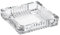 ALEEZ - Heavy Duty Crystal Glass Ashtray - Large Square Ash Tray for Cigarettes and Cigars - Durable Crystal-Cut Ash Holder for Home, Office, Tabletop - Clear Portable Tray 18 x 18 x 4 cm (1, Large)