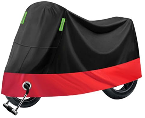 SBFGH Motorrad Abdeckplane für Ducati Monster 937 Monster 821 1200 1200S, Staubdicht Wasserdichten Kratzer verhindern Motorrad Schutzhülle Motorrad Zubehör,B Black Red
