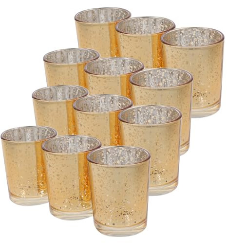 MAGICLULU 12pièces Bougeoirs Verre Photophores pour Centre De Table Photophores -même Coupelles Vides pour Décorations