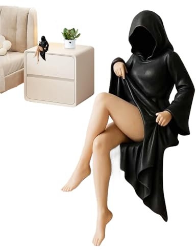 Lunaobrik Gotische Statue | Tischfigur, Regaldekoration für Schlafzimmer und Wohnzimmer, sitzende Frauenfigur, Hausdekoration