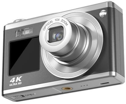 Fangxuee 4K HD Telescopic Lens High-Definition Dual Screen Digital Camera 16x Optical Zoom Waterproof Selfie Beauty Camera C