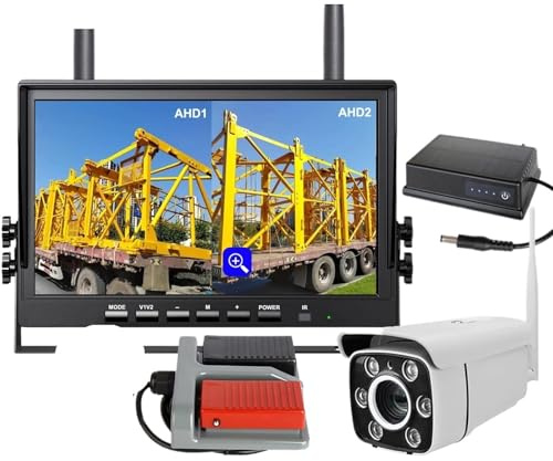 10,1 Zoll IPS-Bildschirm-Monitor 1080p 30x optischer Zoom Drahtlose Kamera Digitales Signal for Kran-Turmdrehkran-Gabelstapler(10.1 Inch Kit2)