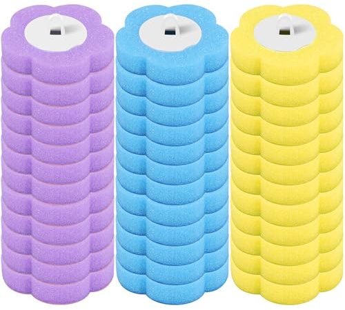 36Pcs Disposable Toilet Brush Refills, Toilet Brush Replacement Head, Toilet Wand Replacement Heads Cleaner Pads 3 Flavors with Ocean, Lavender, Lemon for Bathroom Sink Bathtub Floor