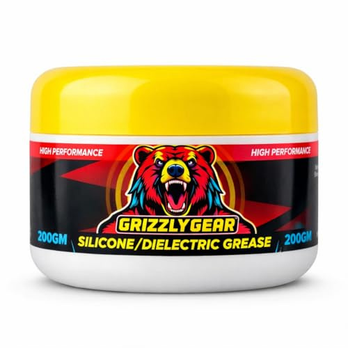 100% Silicone Grease 200g - Waterproof Dielectric Lubricant for O-Rings, Gaskets, Seals, Automotive & Plumbing | High-Temperature | Non Toxic by GrizzlyGear Brand: GrizzlyGear (200gm)