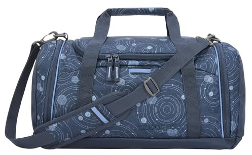 coocazoo Sporttasche „Blue Orbit“, blau, Hauptfach, Nasswäschefach, Seitentasche, Reflektoren, 20 Liter, ab der 3. Klasse