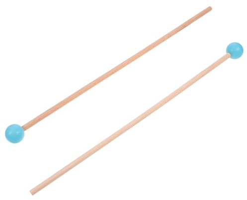 Beavorty Marimba Schlägel 1 Paar mit Rundem Silikonkopf Ahornholzgriff Ausgewogenes Gewicht Percussion Zubehör für Xylophon und Marimba