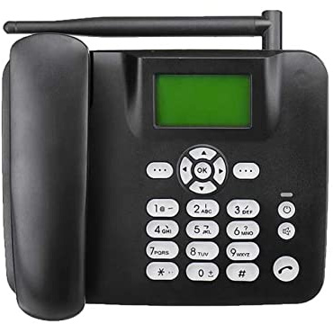 Telefono desktop wireless fisso 4G cordless GSM con antenna supporta scheda SIM radio sveglia e funzione SMS per casa ufficio call center hotel azienda